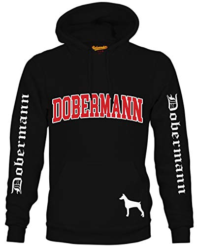 Dobermann Dobi Dobie Hund Hoodie Unisex Sweatshirt Extreme Hundemotiv Größe L