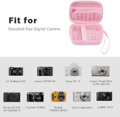 ProCase Hard Shell Digital Camera Case for Canon G7X, Sony Cybershot, PowerShot SX740, Ricoh GR III Bundle with Digital Camera Case for CAMKORY/Lecran/Lecnippy/Froitx/aycy/KODAK PIXPRO Vlogging Camera image 4