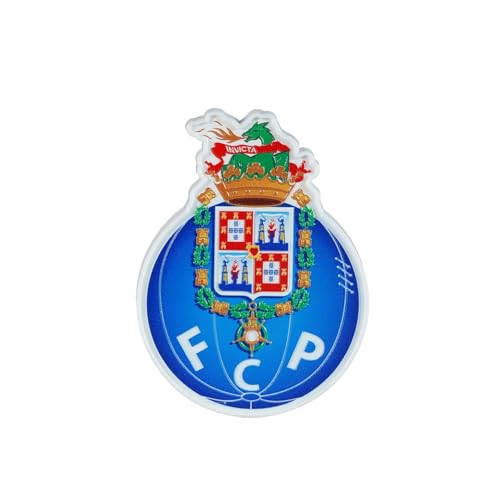 OFFICIALCRESTS - Escudo F.C. Porto Portátil con Luz Led, Producto Oficial, Batería Recargable, 3 Modos de Luz, para Mochila, Gorra o Camiseta, Regalo Ideal para Hinchas y Amantes del Fútbol