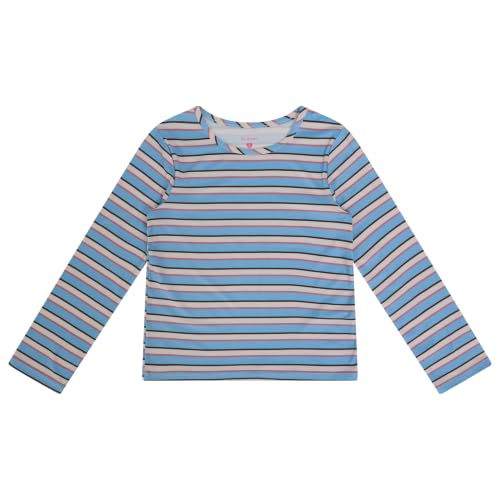 Image of Girls Long Sleeve Fall Graphic Tops, School Sports Tees, 4 Pack Multiple Pattern Tshirts