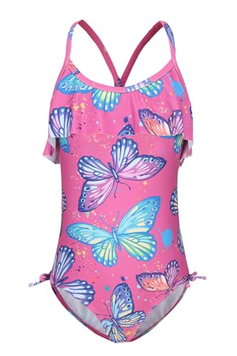 Image of Girls One Piece Swimsuits Ruffle Bathing Suit Kids Hawaiian Floral Swimwear 3-16 Years