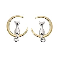 Algopix Similar Product 14 - SLeaf Sterling Silver Cat Moon