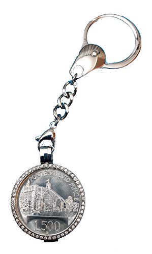 Llavero joya de plata moneda de liras Ponte Milvio 1991 para el día a día moderno