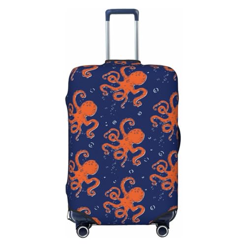 Octopus Print Washable Luggage Cover - Fashion Suitcase Protector Fits 18-32 Inch Luggage