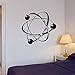 QIANGTOU Atom Electron Science Vinyle Stickers Muraux Chimie Nucléaire Physique Décor Wall Sticker pour Étudiant Eon Classe Décor 75x85cm