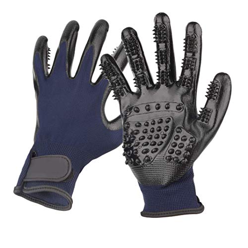 SWEDREAM Gants de toilettage démêlage Cheveux Remover Gant pour Animal Domestique Poils Morts Outil de démontage Bain Gant de Massage Brosse avec Motif amélioré Five Finger pour Chiens Chats Chevaux