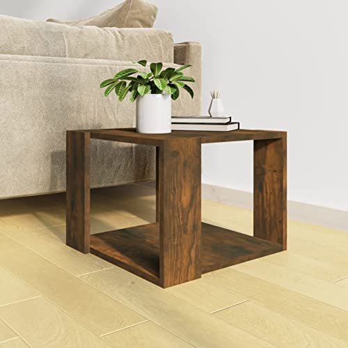 Table de salon chêne fumé compacte pour ranger vos affaires de chambre - 5