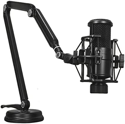 Microphone Boom Arm 360° Rotating Suction Cup Mount Microphone Arm with Multiple Node Microphone Stand Tablet Mount Desk Mic Stand