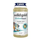 Solid Gold Dog Food Seasoning for Picky Eaters - Nutrientboost Dog Food Topper Shaker Appetite Enhancer for Dogs Pumpkin Flavor - Contains Proteins & Amino Acids to Promote Digestion & Immunity - 2 Ct