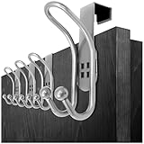 com-four® 4x Ganci per Porte - Ganci Appendiabiti Doppi con Protezione in Schiuma per Ant...