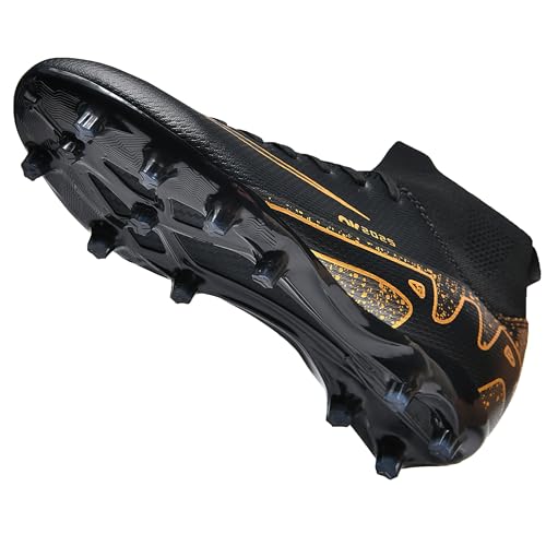 Xjiodf Men'S Soccer Shoes Football Cleats High-Tops Lace-Up Non-Slip Spikes Indoor Outdoor Sports Athletic Baseball Lacrosse Sneaker Black Eu 42 thumb #3