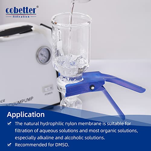Image of Nylon Membrane Filters, 47mm, 0.8 m, Hydrophilic, 100PCS | Hydrophilic Nylon Membrane Disc Filters, Non-sterile, pH 5-12, For HPLC & aqueous / organic solvent solutions