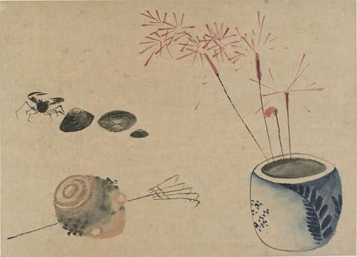 Impression sur toile Crabe et bulbe de Hokusai en finition musée