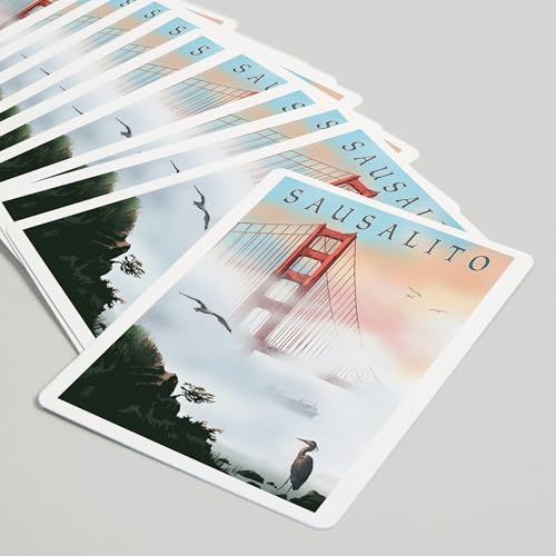 Baraja de 52 cartas tamaño póker Sausalito California miniatura 5