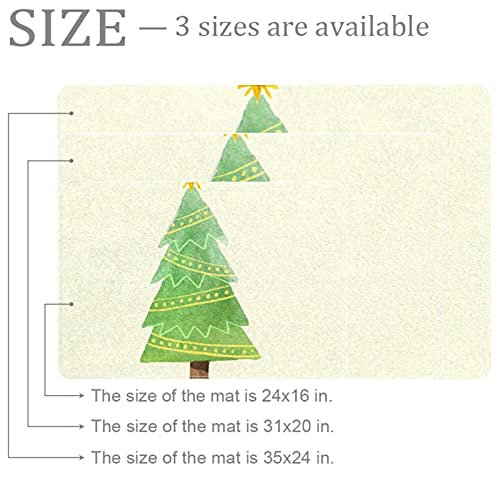Tapete antideslizante de árbol de Navidad para evitar resbalones y suelo sucio 3