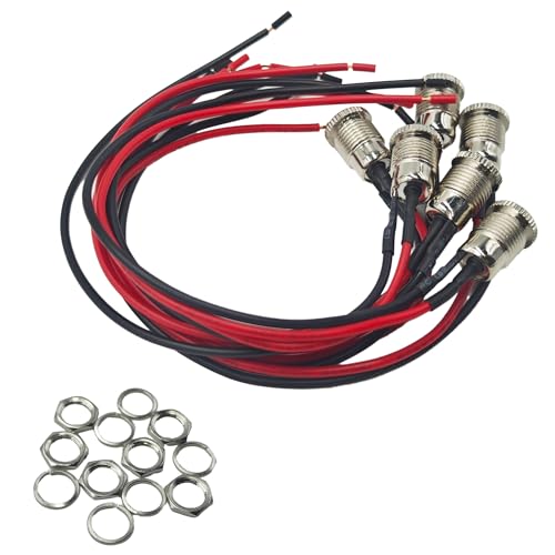 Virello 6Pcs 5.5 x 2.5mm DC-099 Power Jack Cord Socket Threaded DC Female Panel Mount Connector, High Current Adapter for Industrial and DIY Applications