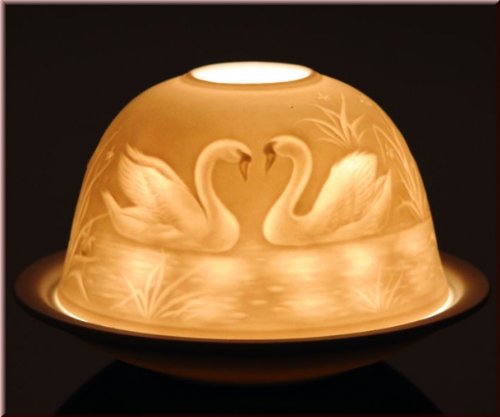 Kerzenfarm 30002-Porta lumino in porcellana