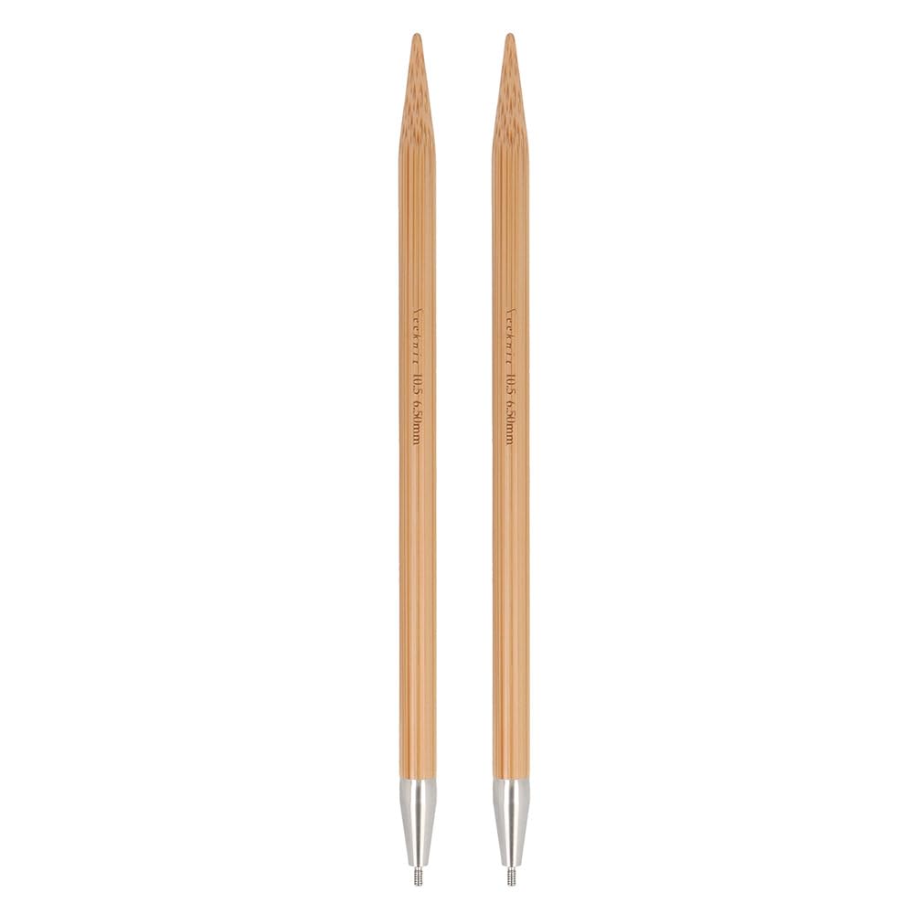 Seeknit M2 Interchangeable Needle Lightweight Tip for Knitting Projects, Bamboo, Brown, 15cm x 6.5mm