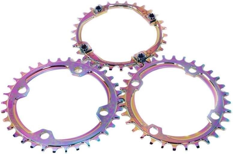 Tarcza rowerowa, Tarcza, wąska szeroka tarcza Łańcuch rowerowy Okrągłe owalne koło łańcuchowe MTB Część rowerowa Zębatki do rowerów(Oval 36t)