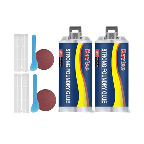 Strong Foundry Glue, High Temperature Resistant Casting Repair, Metal Repair Glue, Premium Liquid Welding Filler for Metal Defects and Repairs, 2pcs