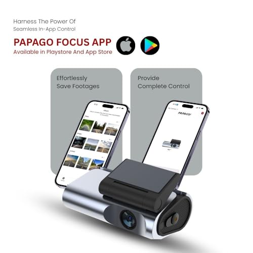 Image of PAPAGO N100 Car Dashcam Full HD 1080P | 130 Wide Angle | Compact Screenless Design | Dual Power (5V /12V) | Loop Recording | G-Sensor | Wi-Fi | 128GB Support | Silver