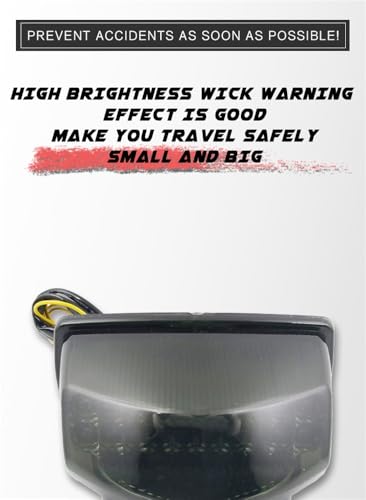 Freno luces trasero para CBR600RR 2007 a 2012 luz trasera intermitentes 2