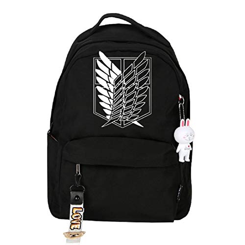Anime Attack on Titan Shingeki no Kyojin Mochila Cosplay Bookbag Daypack Bolsa para portátil