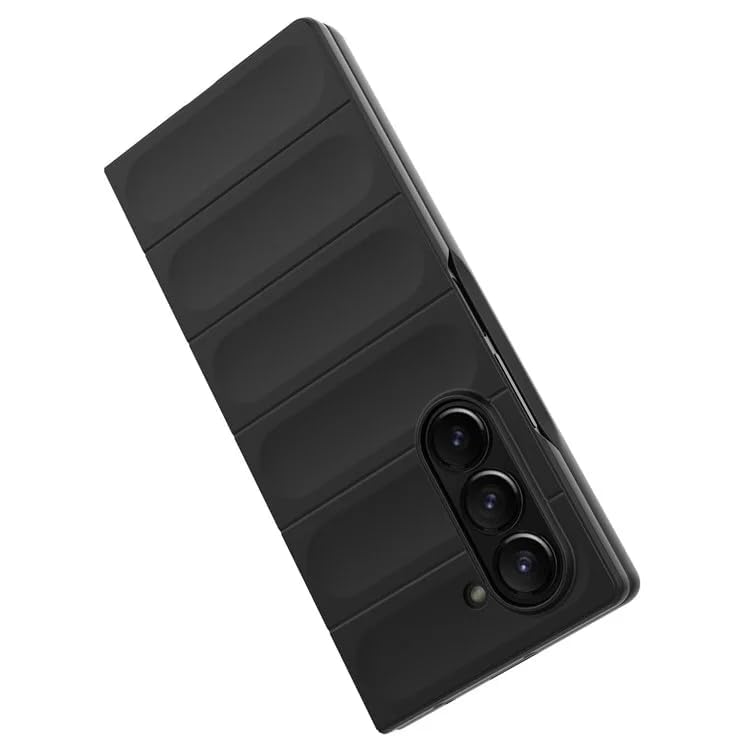 Image of Connexa Silicon UltraGuard Pro Back Cover for Galaxy Fold 6 - Shockproof, Anti-Slip Grip, Drop-Resistant, and Enhanced Corner Protection (Smart Phone NOT Included) (Black)
