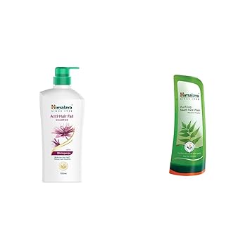 Himalaya Anti Hair Fall Shampoo, 700ml And Himalaya Herbals Purifying Neem Face Wash, 300ml