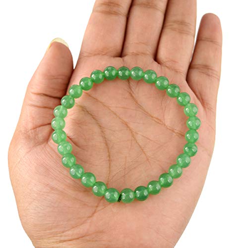 Image of Reiki Crystal Products Certified Natural Crystal Stone Bracelet 6 mm Round Beads for Men and Women | Premium Gemstone Jewellery Collection | Reiki Charged | Multiple Stone Variants Available