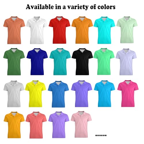 Custom 100% Cotton Polo Shirts for Men - Personalized Golf Jersey with Text/Logo | Ideal for Workwear, Casual Outings & Sports Red2