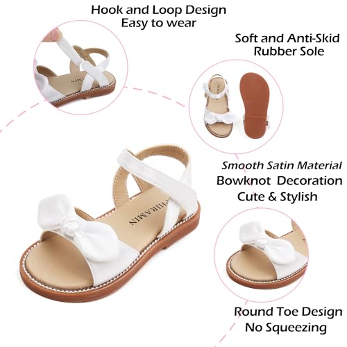 Image of PHIRAMIN Toddler Flower Girl Sandals - Girl Dress Shoes Toddler Little Kid Wedding Party