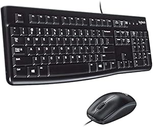 Logitech MK120 Italienisches QWERTY Tastatur-Maus-Set