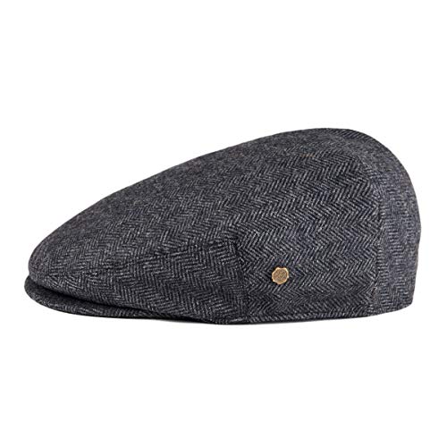 VOBOOM Men's Herringbone Flat Ivy Newsboy Hat Wool Blend Gatsby Cabbie Cap