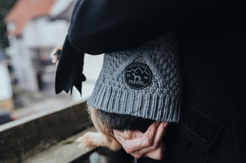 HUNTER Hundepullover MALMÖ, Farbe: grau, klassisches Zopfstrick-Muster, wärmend & bequem, elastisch für optimalen Sitz, reflektierend für mehr Sichtbarkeit, waschbar bei 30°C, Größe: 50