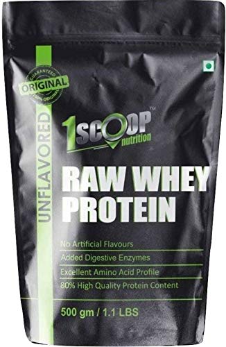 1 Scoop Nutrition Raw Whey Protein 500gm Unflavoured Protein Powder 16 Servings Raw Whey Protein With Digestive Enzymes Amazon In Health Personal Care