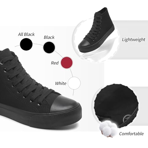yageyan Womens High Top Canvas Sneakers Lace up Fashion Shoes for Women Casual Classic3