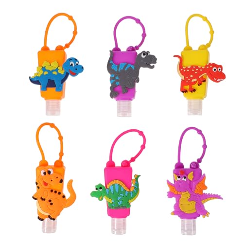 SAFIGLE 6Piezas Loción de Mano de Viaje de Dibujos Animados para Colgar Mochilas