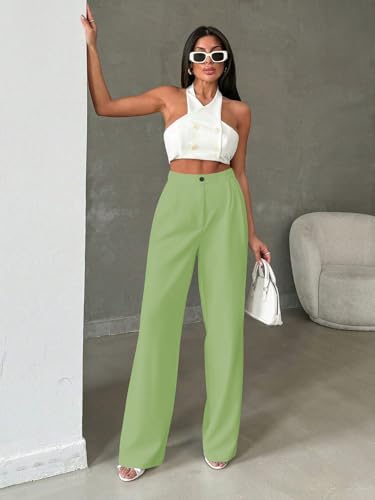 Image of Toochki Trousers for Woman Pants Women's Formal Office Korean | Black Track Pant | Straight | Cotton Spandex Stretchable Trouser | High-Waisted Bottom Wear