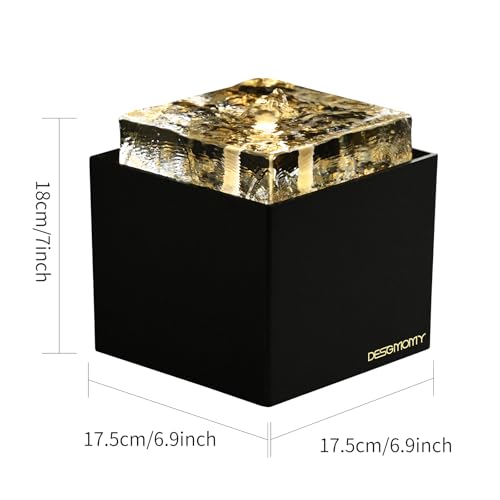 Image of 7.09'' Indoor Tabletop Water Fountain with LED Light, Crystal Water Feature