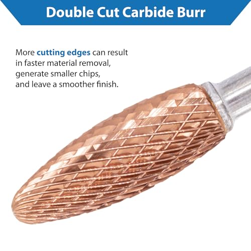 TJR® Carbide Burr with Coating Ultra Co, 6mm (Metric) Diameter with 3mm Metric Shank (Special with chip Breaker) (H - Flame) - Image 3