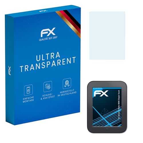 atFoliX Lámina Protectora de Pantalla compatible con Barnes & Noble NOOK Simple Touch Película Protectora, ultra transparente FX Protector Película (2X)