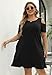 Nemidor Plus Size Dresses for Curvy Women Summer Casual Cold Shoulder T-Shirt Swing Short Sleeve Mini Dress with Pockets(133,24,Black)