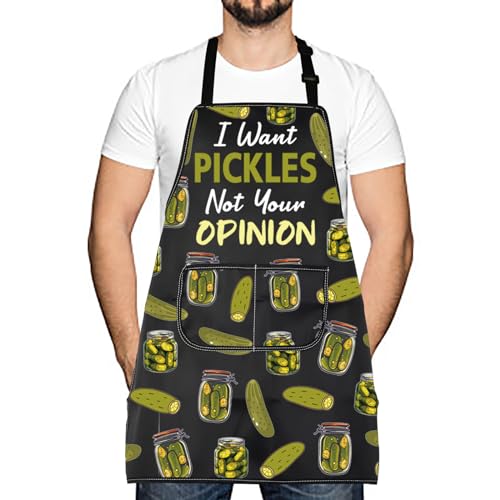 Tablier I Want Pickles de crémaillère taille unique ajustable