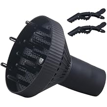 PERFEHAIR Hair Diffuser for Curly Hair, Professional Salon Frizz-Free Fast Blow Dry Diffuser Attachment with 1.57"-2" Nozzle, Black