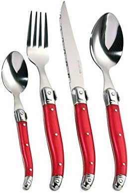 Premier Housewares Swiss Cutlery Set - 16-Piece, Red,H25 x W15 x D5cm