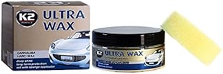 K2 Ultra Wax, Carnauba Wachspaste mit Schwamm, Hartwachs, Autowachs 250g