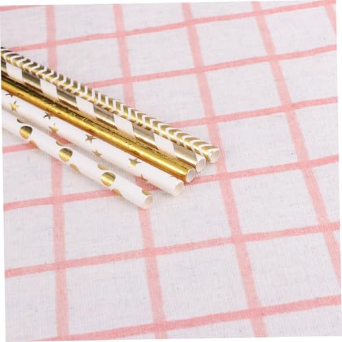 Pitillos de papel biodegradable con diseño de corazones 50 pcs miniatura 6