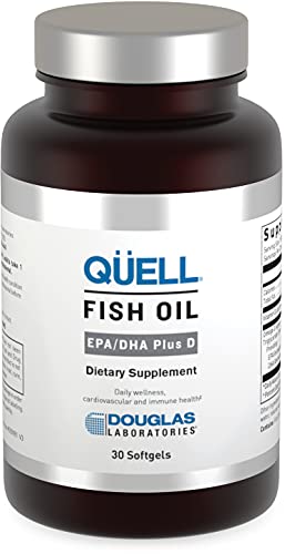 Douglas Laboratories Quell Fish Oil EPA/DHA Plus D | 3:2 Ratio of EPA to DHA Essential Omega 3 Fatty Acids Plus 1,000 I.U. of Vitamin D3* | 30 Softgels Douglas Laboratories Quell Fish Oil EPA/DHA Plus D | 3:2 Ratio of EPA to DHA Essential Omega 3 Fatty Acids Plus 1,000 I.U. of Vitamin D3* | 30 Softgels