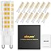 DiCUNO G9 Ceramic Base LED Light Bulbs, 6W (60W Halogen Equivalent), 550LM, Soft White (3000K), G9 Base, G9 Bulbs Non-Dimmable for Home Lighting, 12-Pack